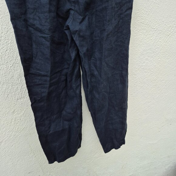 Quince Linen Pull On Pants Black Size S Capsule Minimalist Lagenlook Comfort - Picture 12 of 15